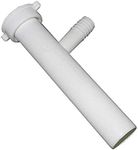 LASCO 03-4331 White Plastic Tubular 1-1/2-Inch by 8-Inch Direct Connect Branch Tailpiece with 7/8-Inch Outlet