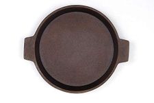 Rock Tawa Shallow Fry Pan 8 In Pre-Seasoned Cast Iron Skillet (Black), 8 Inch