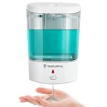 modunful Automatic Hand Soap/Sanitizer Dispenser Wall Mounted for Bathroom, Touchless Liquid Soap Dispenser, Nail-free installation, Suitable for bathrooms, kitchens, commercial settings,700ML/25OZ