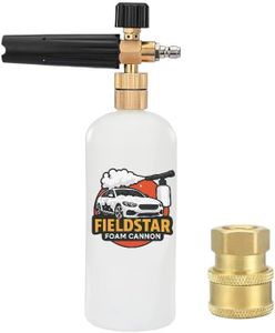 Fieldstar Plastic Adjustable Foam Cannon 1 Liter Bottle Snow Foam Lance, Brass Thread with 1/4" Quick Connector Foam Blaster for Pressure Gun (Compatible with JPT, STARQ, RESQTECH Pressure Washer)