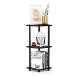 Furinno 3 tier Toolless Shelves, Wood, Espresso/Black, one size