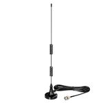 Bingfu Radio Scanner Antenna Police Scanner Aerial Magnetic Base HF VHF UHF Two Way Ham Radio BNC Male Antenna 20-1300MHz Compatible with Uniden Bearcat Whistler Radio Shack Police Radio Scanner