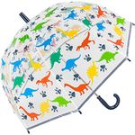 Childrens Dinosaur Clear Dome Umbrella