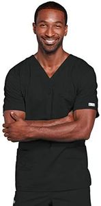 Cherokee Premium Core Stretch Unisex V-Neck Scrubs Shirt, Black, Small