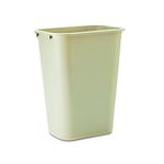 Rubbermaid Commercial 295700BG Deskside Plastic Wastebasket, Rectangular, 10 1/4 gal, Beige