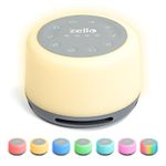 Award Winning Zello Original White Noise Machine Baby White Noise Sound Machine for Baby Kids Adults with 30 Soothing Sounds 7 Colour Night Light Memory Function Rechargeable Baby Sleep Aid