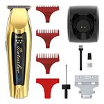 Wahl 8171-831 5 Star Cordless Detailer, Gold – Snap-On Blades, Close Trimming, Lightweight, Barber Trimmer