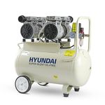 Hyundai 50L Portable Air Compressor 750W / 2hp Oil Free Direct Drive, 11CFM 118psi Low Noise Electric Compressor for DIY, Workshop & Air Tools