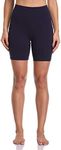 Colorfulkoala Women's High Waisted Biker Shorts with Pockets 6" Inseam Workout & Yoga Tights (S, Navy)