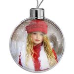 Turquoise Pixly® Large Personalised Christmas Xmas Photo Bauble Decoration Ornament Gift