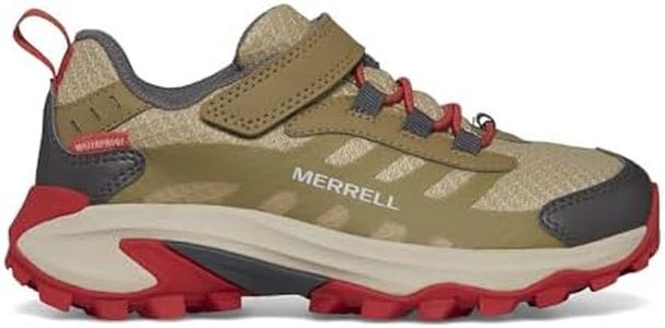 Merrell Unisex-Child Moab Speed 2 Low Alternative Closure Waterproof Hiking Shoe, Coyote, 12 Wide Big Kid