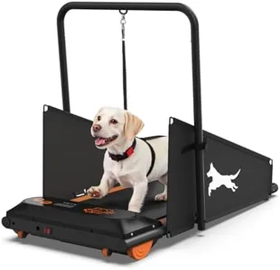 Dog Treadmill for Small & Medium Dogs, Pet Treadmill for Dogs up to 220lbs, Indoor Running Machine for Fitness, Compact & Durable Pet Fitness Treadmill with LCD Display Screen for Health and Exercise