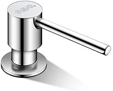 SVAVO Soap Dispenser for Kitchen Sink, Stainless Steel Sink Soap Dispenser Pump, Refill from The Top, Kitchen Soap Dispenser with Liquid Soap Bottle, for Sink Countertop Install, Chrome