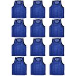 Blue Dot Trading Youth 12 Blue Sports Pinnies-12 Scrimmage Training Vests