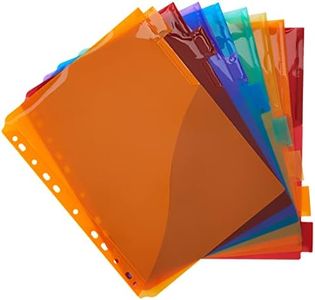 Exacompta - 4854E - Separadores en polipropileno translúcido con 8 pestañas neutras - un bolsillo de esquina y porta etiquetas - Una hoja de etiquetas removibles - Formato para archivo A4 maxi