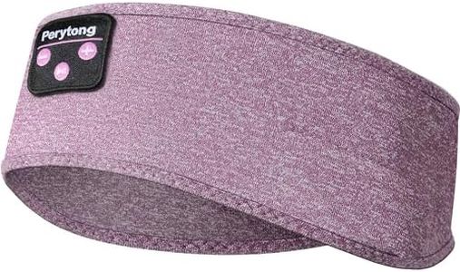 Perytong Bluetooth Sports Headband, Wireless Sleeping Headphones, Side Sleepers Headband for Workout, Running, Insomnia, Travel, Yoga