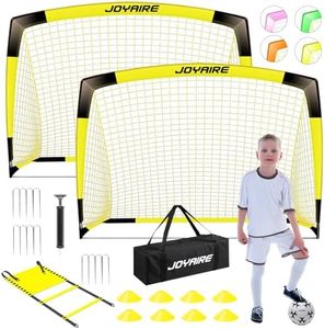 Soccer Goals for Backyard Set, Portable Kids Toddler Soccer Goal 2 of 6' x 4', Pop Up Soccer Net Soccer Training Equipment with Size 4 Soccer Ball, Carry Bag, Games, Sport, Outdoor Play, Youth