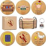 Friends Bamboo Coasters Set of 6, F