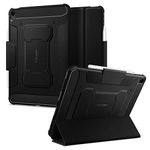 Spigen Rugged Armor Pro Designed for iPad Air 11 Inch Case (2024), 10.9 Inch 5th/4th Generation Case (2022/2020) with Pencil Holder - Black