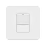 LIDER PIR Motion Sensor Light Switch, Occupancy/Vacancy Modes, 230V, No Neutral, Earth Required, Adjustable Time Delay, UKCA Certified, White (Use a 35mm-deep back box)