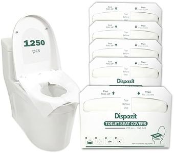 1250 Pcs Flushable Toilet Seat Covers for Hotel, Business, and Commercial
