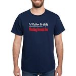 CafePress Rather Be Watching Formula One Dark T Shirt Men's Traditional Fit Dark Casual Tshirt Navy