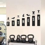 StickMe ' Gym - Fitness - Height - Gym Fitness Motivation Wall Sticker' -SM896 (Multi Colour, Vinyl - 100cm X 50 cm)