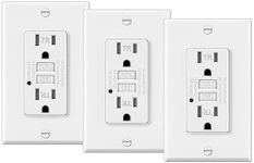 ELECTECK 3 Pack GFCI Outlets 15 Amp