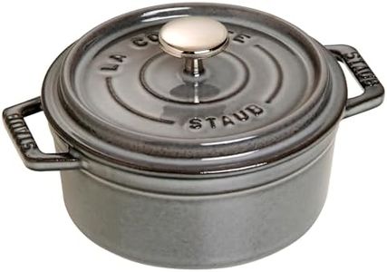 Staub Cast Iron Mini Cocotte, Round 12 cm, 0.25 L, Graphite Grey