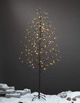 LIGHTSHARE 5Ft 200L Lighted Star Light,Warm White, Brown Branch