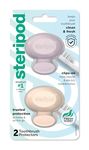 Steripod Clip-On Toothbrush Protector, Keeps Toothbrush Fresh and Clean, Fits Most Manual and Electric Toothbrushes, Pink and Blue, 2 Count (Pack of 1)