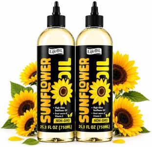 LifeOiL Sunflower Oil for Cooking, Expeller-Pressed,Non-GMO-25.3 fl oz, 2Pk