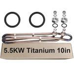 Dgqtrx 5.5kw Titanium Hot Tub Heater Element for Balboa Spa Heater Element，Flo-Thru Universal Hot Tub Heater Replacement Element（10 in）