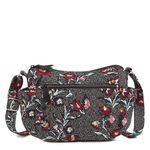 Vera Bradley Women's Cotton on The Go Crossbody Purse, Perennials Noir Dot