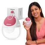 Roboson Wearable Electric Breast Pump for Feeding Mothers, India’s Most Slimmest Hands-Free Breast Pump, Portable, Light weight, Silent & Rechargeable Electrical Automatic Milk Pumping Machine with 3 Modes & 12 Levels, Long Lasting Battery, Includes 15/18/21/24mm Flange and 27mm Breast Shield, 180ml large milk storage, LED Display, BPA-Free and Skin friendly (1 Year Warranty)