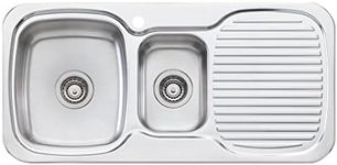 Oliveri Lakeland 1 and 1/2 Left Hand Bowl Sink with Drainer