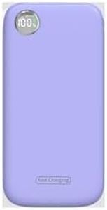 Power Bank 10000mAh, Ricarica Rapida Powerbank, Mini Caricatore Portatile USB C Slim e Potente, Batteria Esterna Portatile Display LED per iPhone 16/15/14/13/12 Pro Max Android Samsung Huawei (Viola)