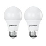 paul russells 4.9W LED GLS Light Bulbs Edison Screw E27, 40w Equivalent, 470LM LED Bulbs, 2700K Warm White, Classic Frosted ES A60 Standard Energy Saving Ceiling Lights Lamp, (Not Dimmable) Pack of 2