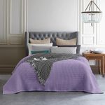 Cottington Lane 100% Tencel Waffle Weave Blanket for Bed and Sofa |Woven Cotton for All Season -Perfect Blanket - Full_Purple