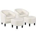Yaheetech Accent Chair and Ottoman 