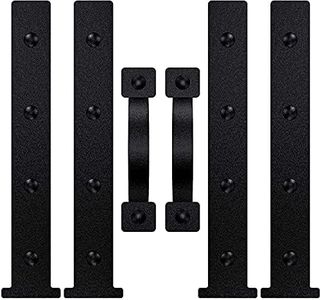 FOHOME Magnetic Decorative Garage Door Accents Faux Hinges Handles Hardware Kit, Black