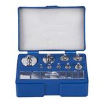 Calibration Weights, 17 Pcs Calibration Weight Set 10mg 20mg 50mg 100mg 200mg 500mg 1g 2g 5g 10g 20g 50g 100g Precision Steel Balance Scale with Tweezers for Jewellery Scale