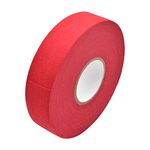 YMWALK Hockey Stick Tape,Sports Ice Hockey Grip Tape Anti Slip Cloth Ice Hockey Tape for Badminton Grip,Ping Pong Racket,Skipping Rope,Golf Pole,Tennis Squash Racquet 2.5cm*25m,Red