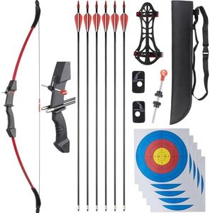 GQT Compound Bow and Arrow Set, Left/Right Hand Bow Kit, Beginner Archery Gift with 6 Arrows, 5 Target Face, Perfect for Outdoor Backyard Activities