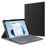 MoKo Case Fit Microsoft Surface Go 3 (2021)/ Surface Go 2 2020 / Surface Go 2018, Ultra Lightweight Portfolio Business Cover, Compatible with Type Cover Keyboard - Black