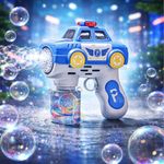 VikriDA Kids School Bus Bubble Gun Toy – Automatic Bubble Blower Machine with Lights, 1 Bubble Solutions Included, Outdoor Toy for Boys & Girls