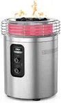 Ninja Fireside360 Outdoor Heater & Fire Pit | 3 Modes: Flame Only, Heat Only, Flame & Heat | Portable for Patio, Deck, Camping, Easy Control Smokeless Flames | Push to Start Ignition | Steel | OF101SL