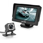 CHETOO 4.3 inches LCD Rear View Camera, 12 LED Night Vision, 170° Waterproof Reversing System for Car