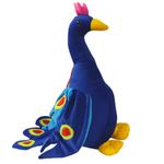 Ritu Stuff Peacock Soft Toy (Stuffed Bird) Soft Toys for Kids | Peacock Soft Toy | National Bird of India | Stuff Toys for Kids | Peacock Toy for Kids