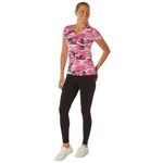 Rothco Women's Long Length V-Neck T-Shirt, Pink Camo, Large